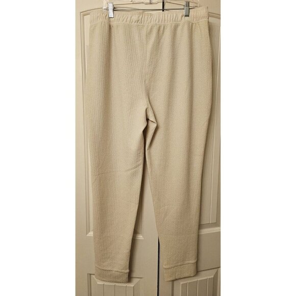 NWT Zelos Men's Textured Joggers, Ivory, Size Large - Picture 2 of 7